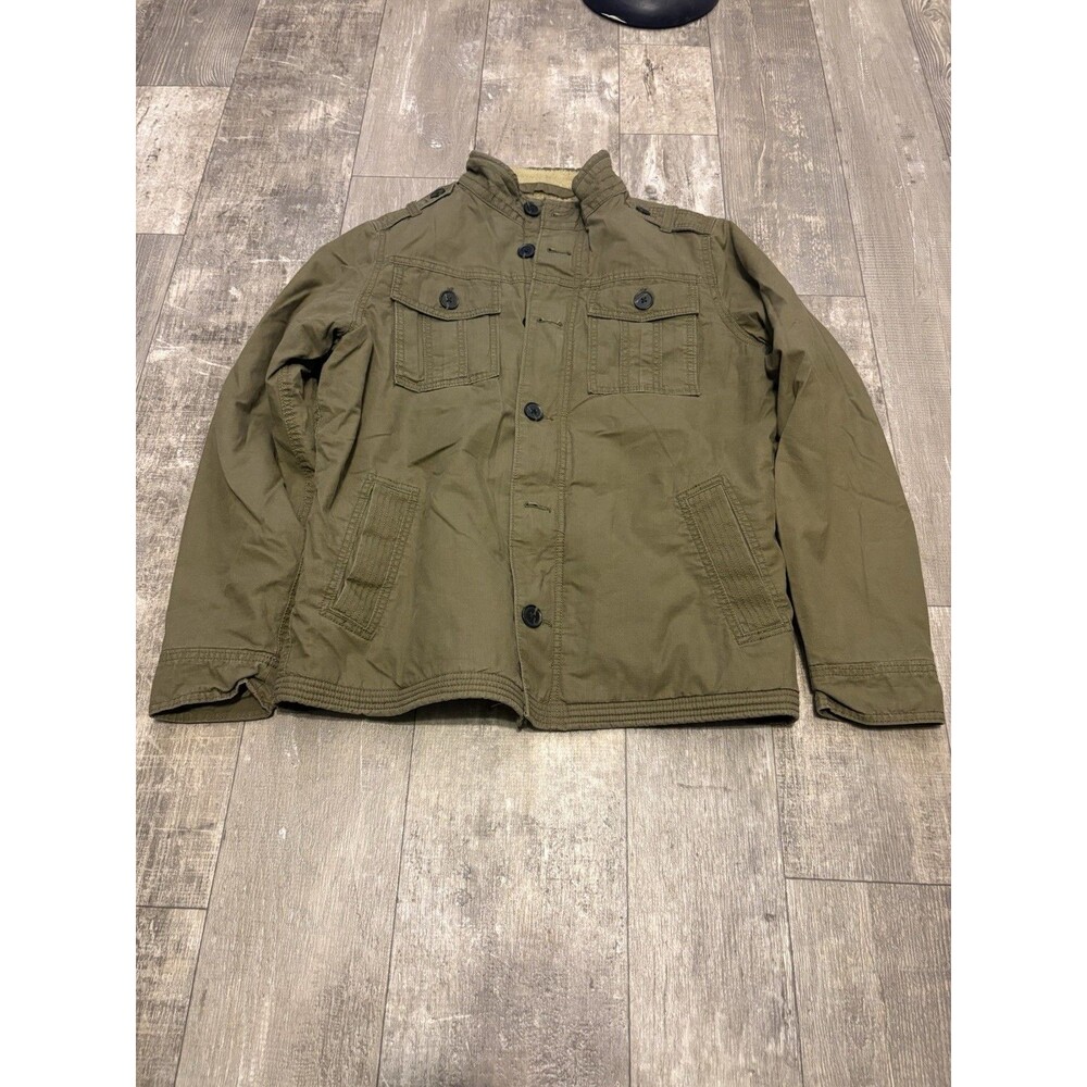 Roebuck & Co. Heritage Men’s Medium Olive Sherpa-Lined Military Field Jacket‎